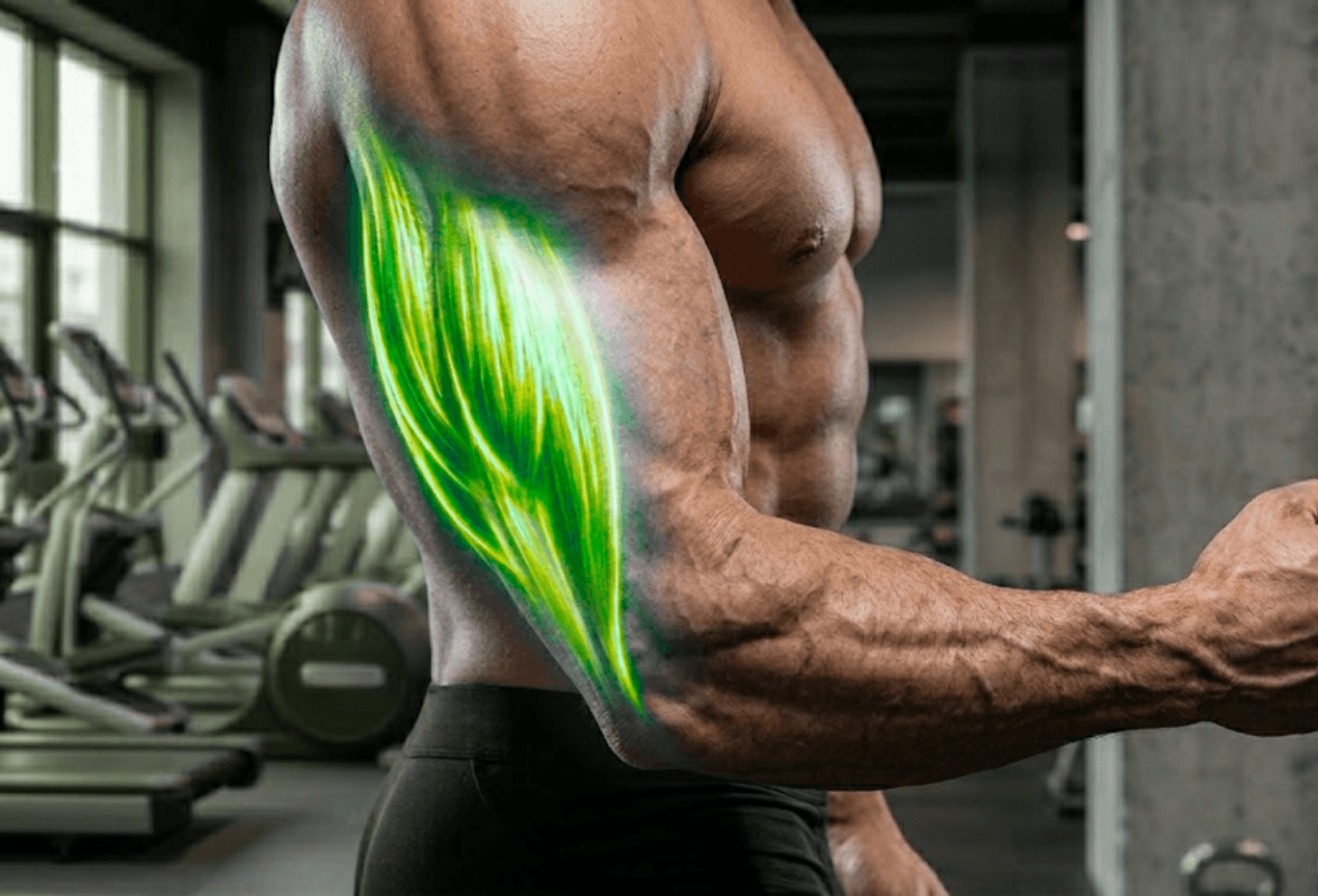 muž cvičí triceps